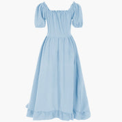 Dirndl kleid für Damen mit Puffärmeln und Rüschensaum