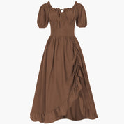 Dirndl kleid für Damen mit Puffärmeln und Rüschensaum