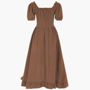 Dirndl kleid für Damen mit Puffärmeln und Rüschensaum