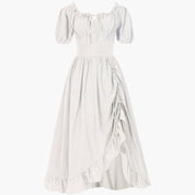 Dirndl kleid für Damen mit Puffärmeln und Rüschensaum