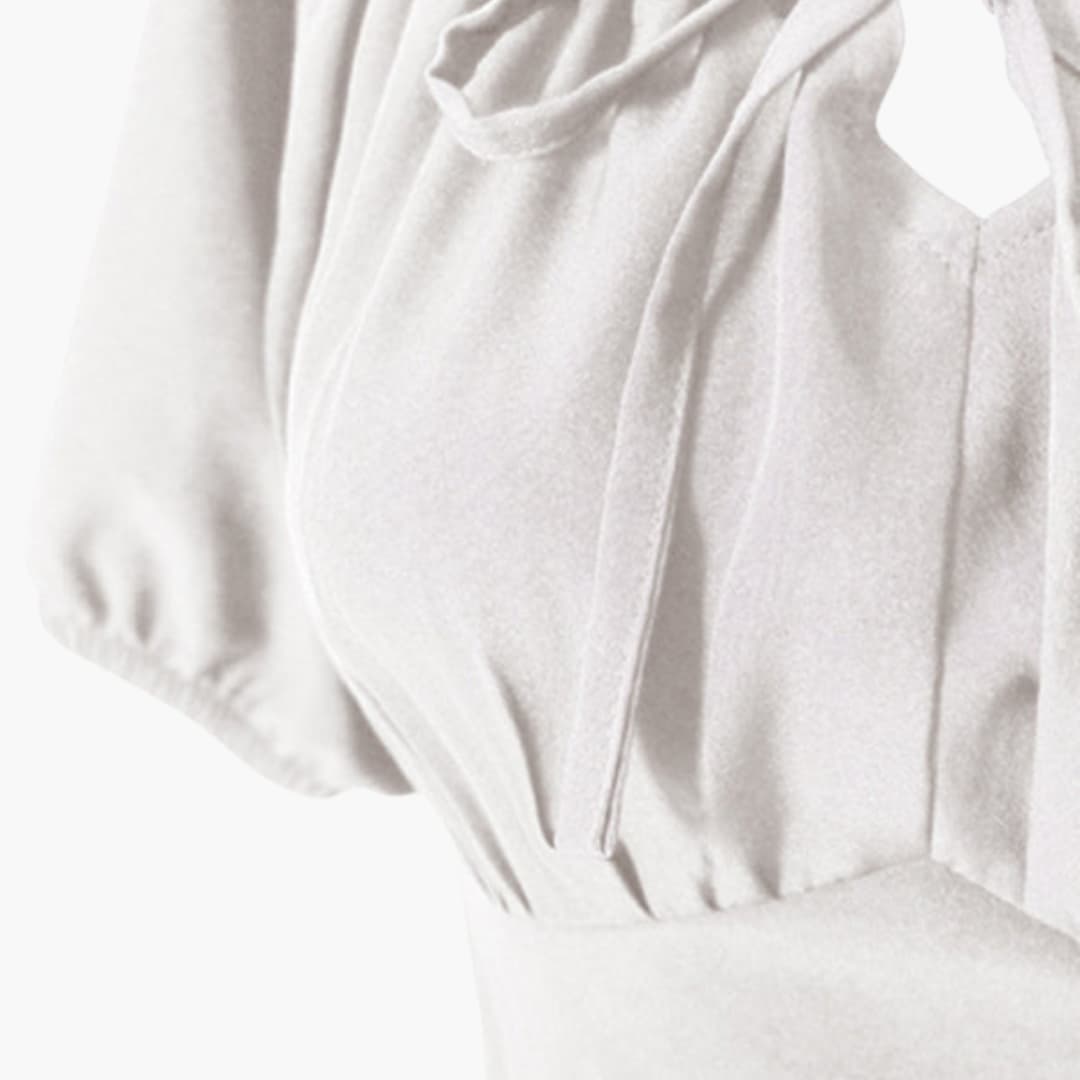 Dirndl kleid für Damen mit Puffärmeln und Rüschensaum