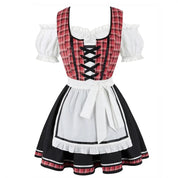 Dirndl kleid für Damen mit Schnürmieder und Schürze