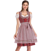 Dirndl Kleid für Damen mit Schnürmieder und Schürze
