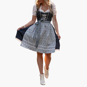 Dirndl kleid für Damen mit Schnürmieder und Schürze
