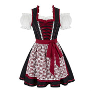 Dirndl kleid für Damen mit Schnürmieder und Schürze