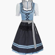 Dirndlkleid für Damen mit Schnürmieder und Schürzenüberlage