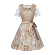 Dirndl kleid für Damen mit Schnürmieder und dekorativer Schürze