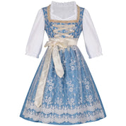 Dirndl kleid für Damen mit Schnürmieder und dekorativer Schürze