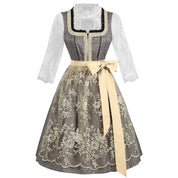 Dirndl kleid für Damen mit Schnürmieder und dekorativer Schürze