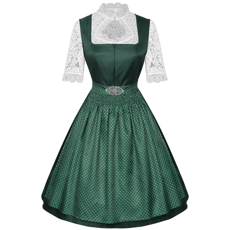 Dirndl kleid für Damen mit Schnürmieder und dekorativer Schürze