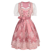 Dirndl kleid für Damen mit Schnürmieder und dekorativer Schürze