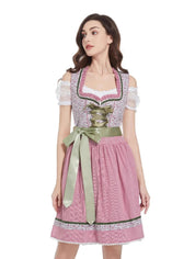 Dirndl Kleid für Damen mit Spitzenbluse und Schürzenband