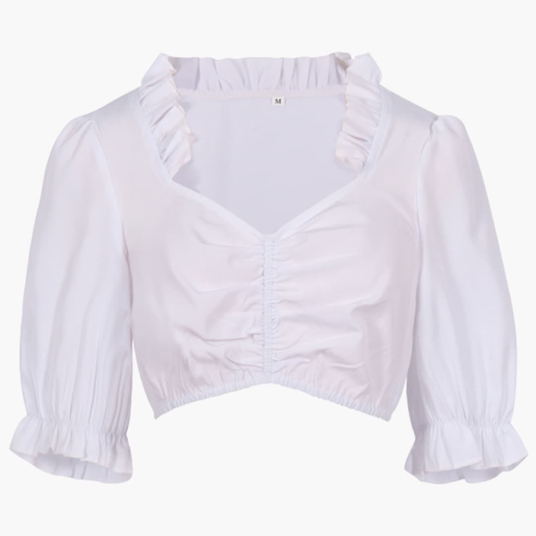 Dirndl kleid mit Quadrat-Ausschnitt und SatinTaille