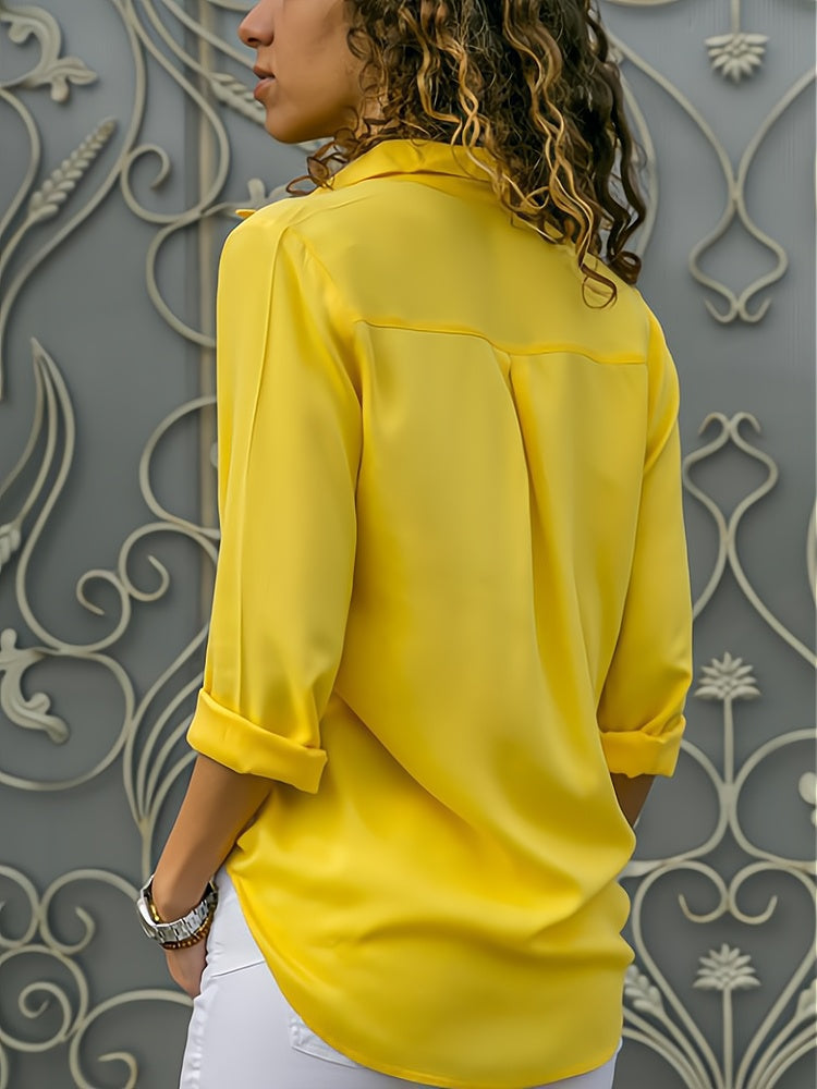 Lässiges Button-Up-Oberteil für Frauen