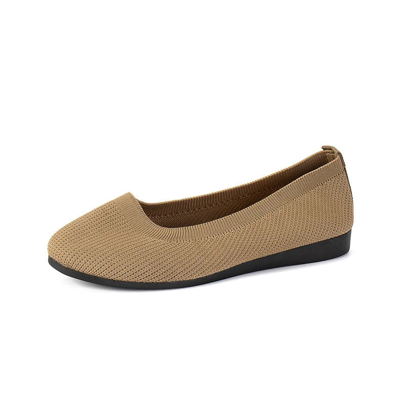 Flache Damen Slipper mit rutschfester Sohle und runder Zehe