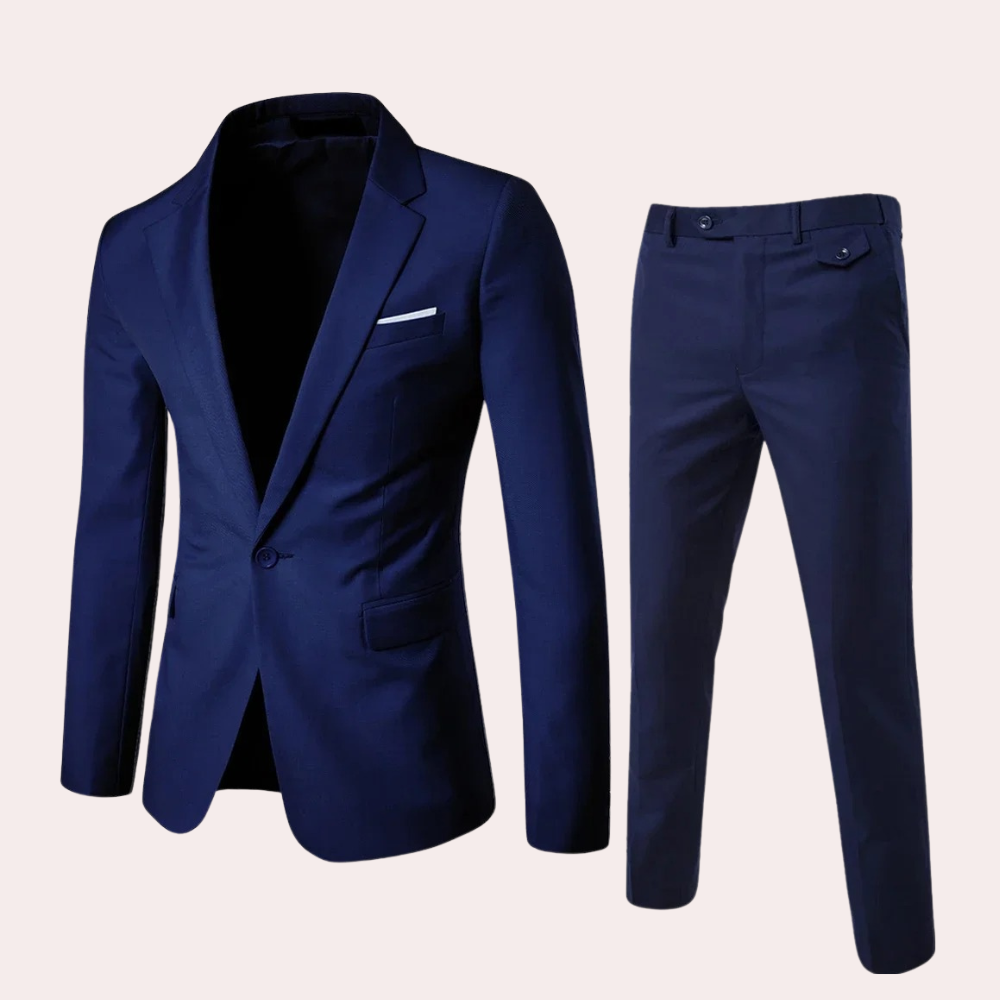 Formeller Herrenanzug mit schmal geschnittenem Blazer und Hosen-Set