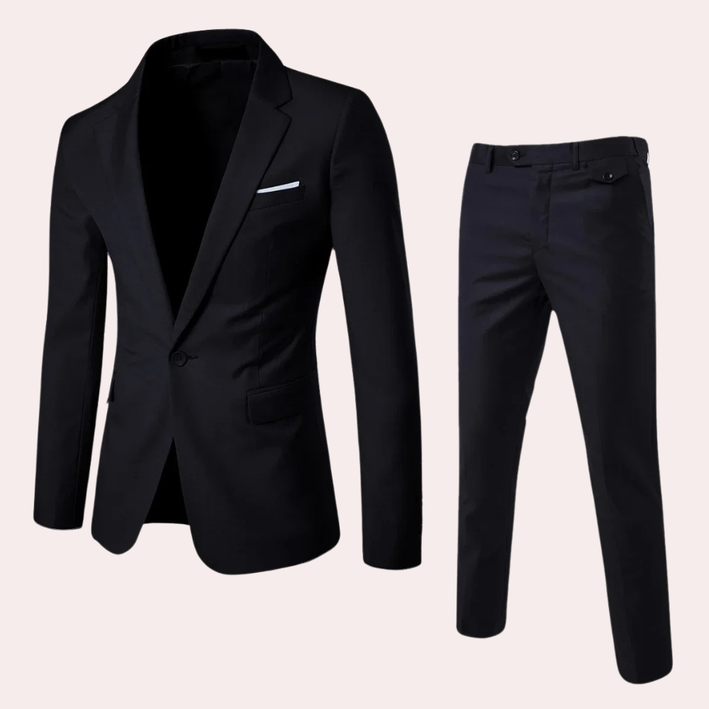 Formeller Herrenanzug mit schmal geschnittenem Blazer und Hosen-Set