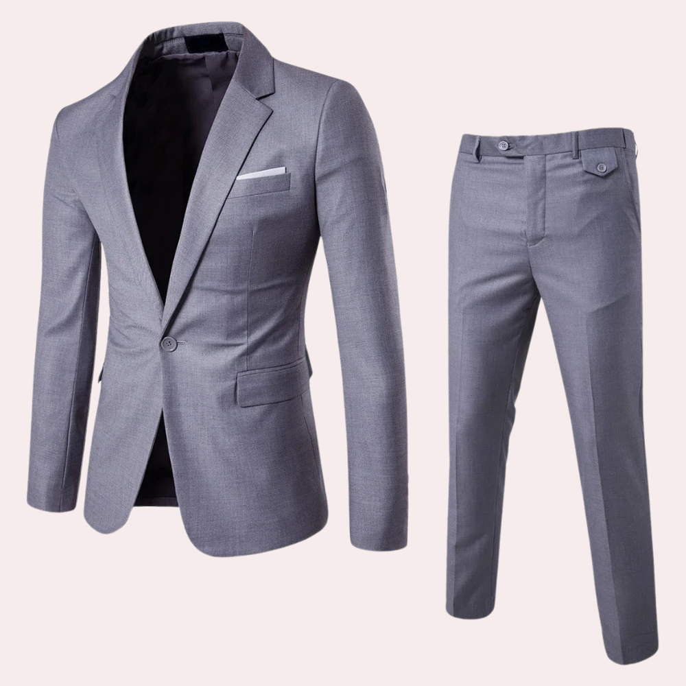 Formeller Herrenanzug mit schmal geschnittenem Blazer und Hosen-Set