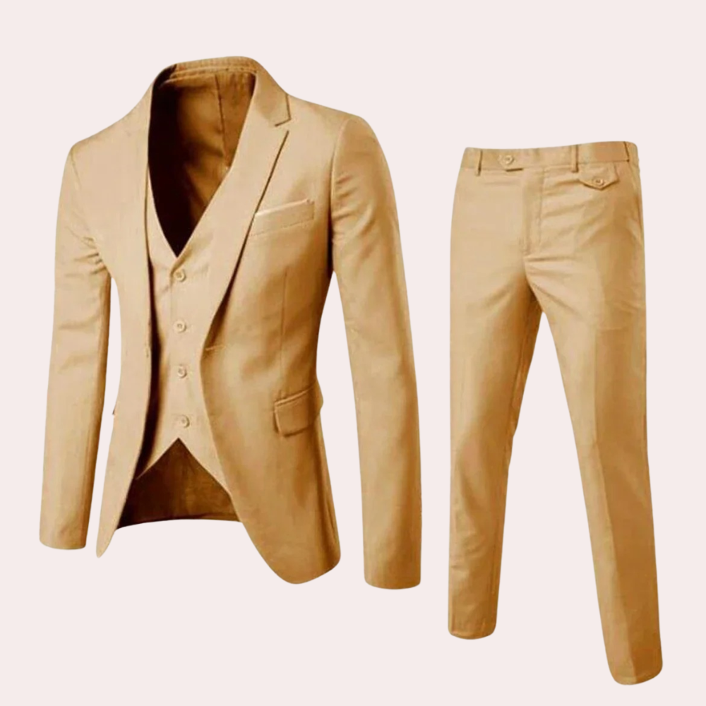 Formeller Herrenanzug mit schmal geschnittenem Blazer und Hosen-Set