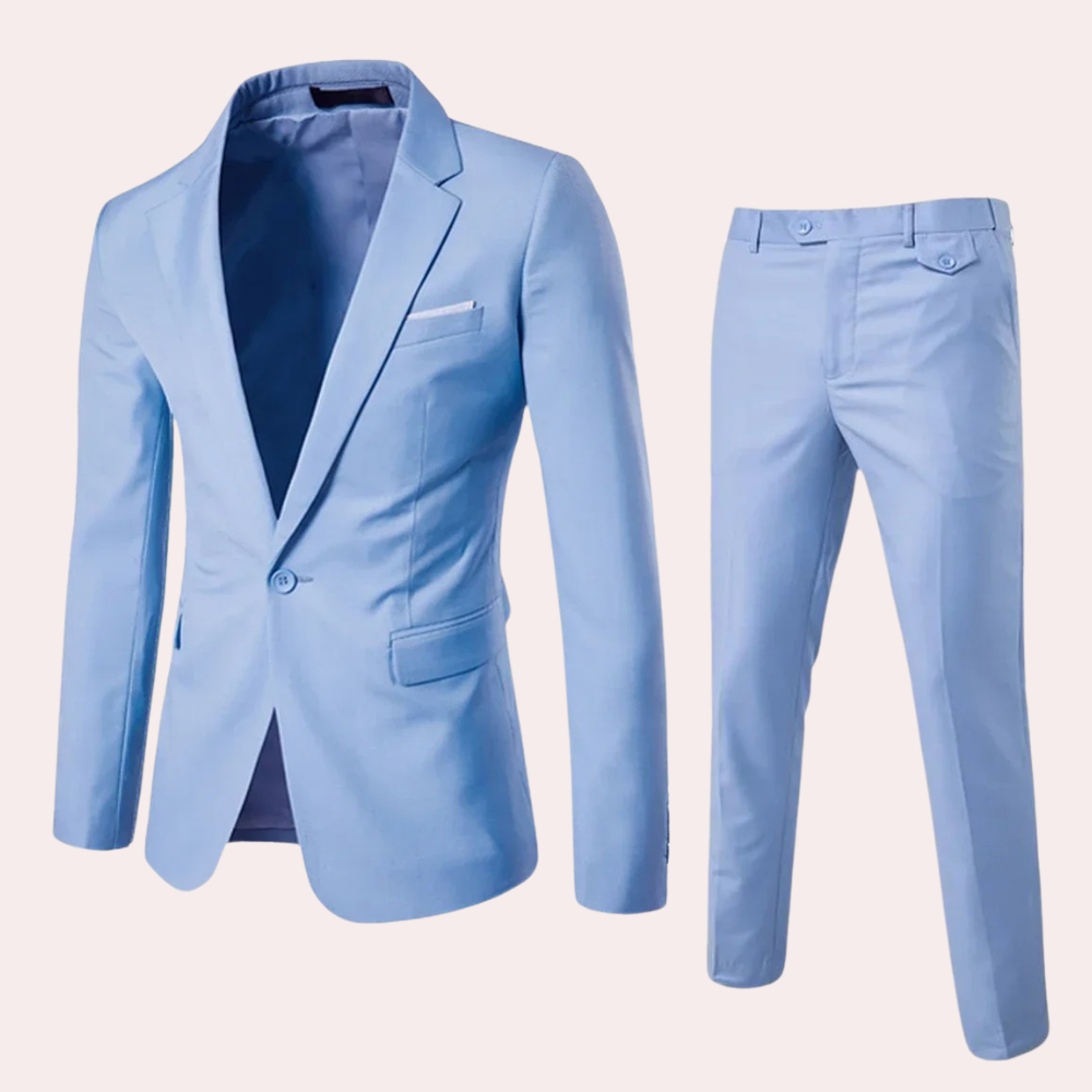 Formeller Herrenanzug mit schmal geschnittenem Blazer und Hosen-Set