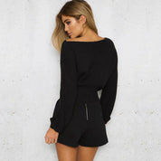 Frauen Strickpullover mit dekorativem Schnürdetail