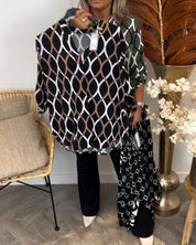 Frauen Freizeitbluse mit V Ausschnitt und Ärmeln