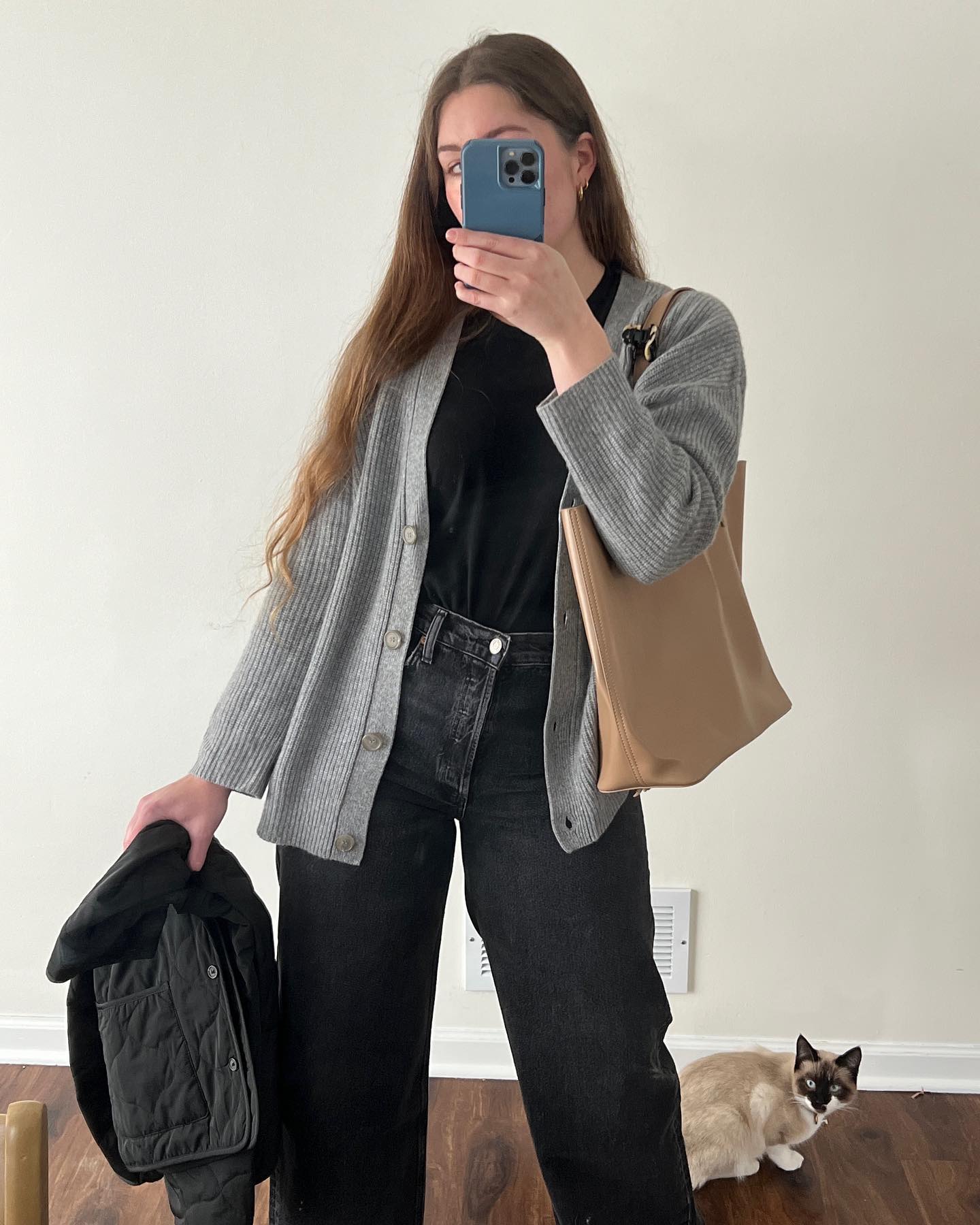 Ribbed cardigan with buttons for plus-size women