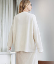 Ribbed cardigan with buttons for plus-size women