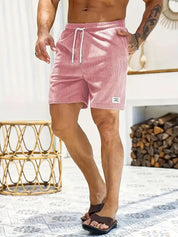 Herren-Badeshorts mit gerippter Struktur und Kordelzug in der Taille
