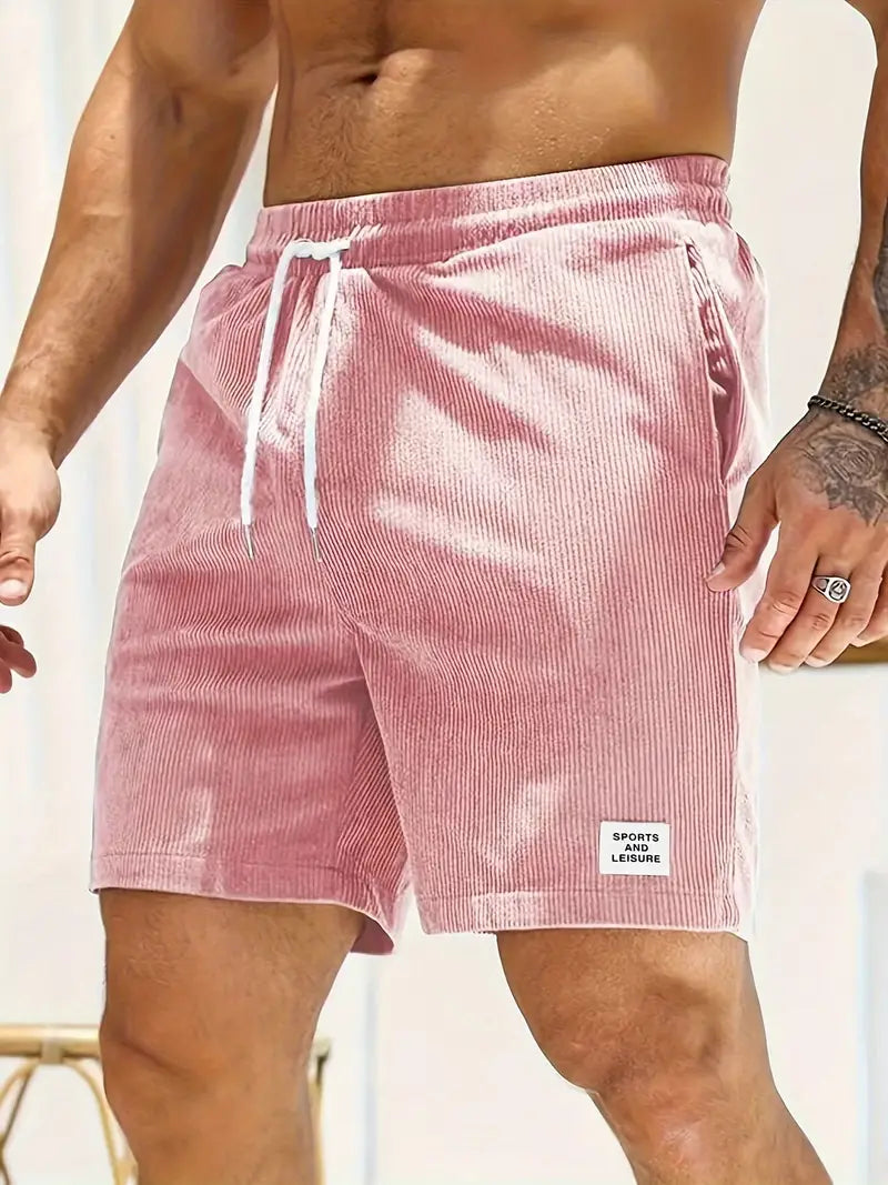 Herren-Badeshorts mit gerippter Struktur und Kordelzug in der Taille