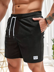 Herren-Badeshorts mit gerippter Struktur und Kordelzug in der Taille