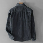 Herren Hemdjacke mit Knopfverschluss und Brusttasche