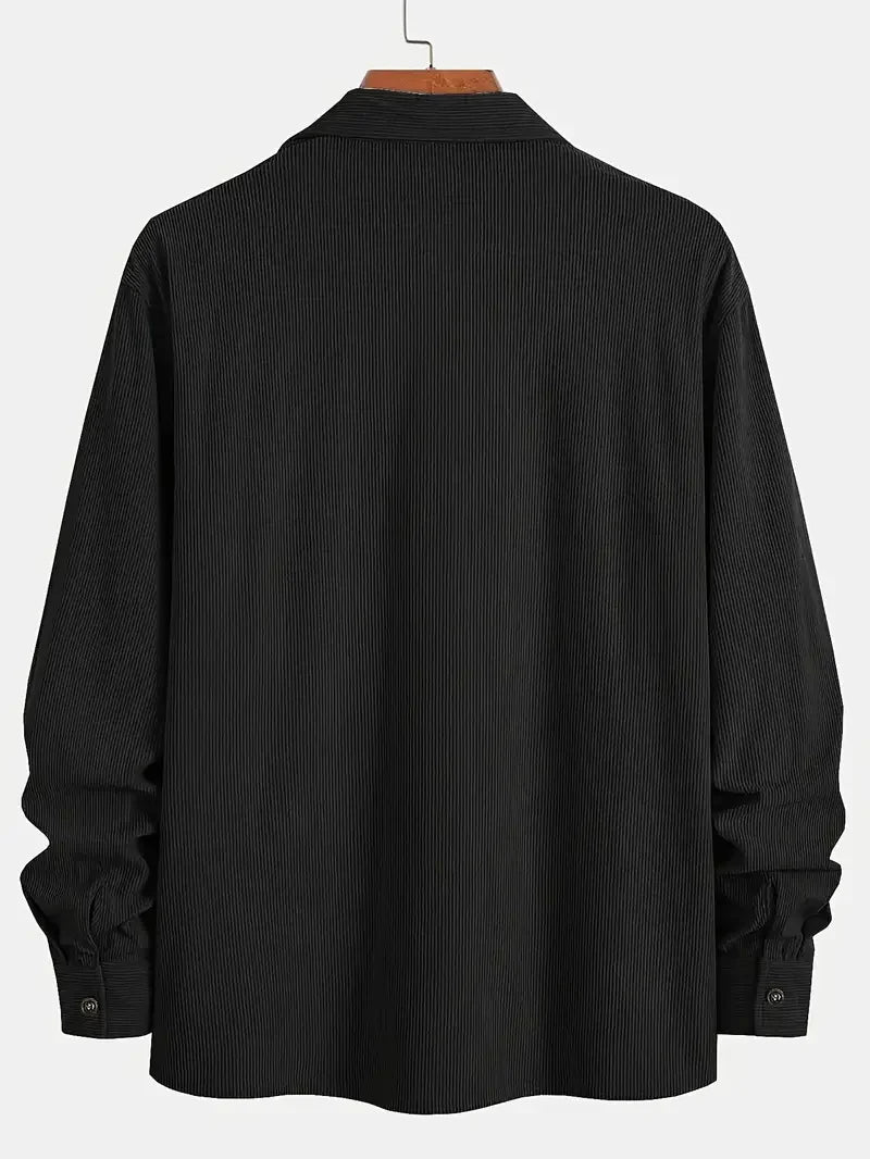 Herren Hemdjacke mit Knopfverschluss und Brusttaschen