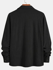 Herren Hemdjacke mit Knopfverschluss und Brusttaschen