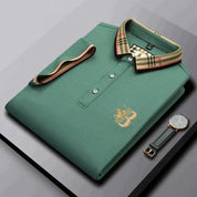 Herren-Poloshirt mit kurzen Ärmeln und gestickter Brust