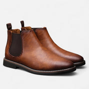 Herren Stiefeletten mit elastischen Seiteneinsätzen und Zuglasche hinten