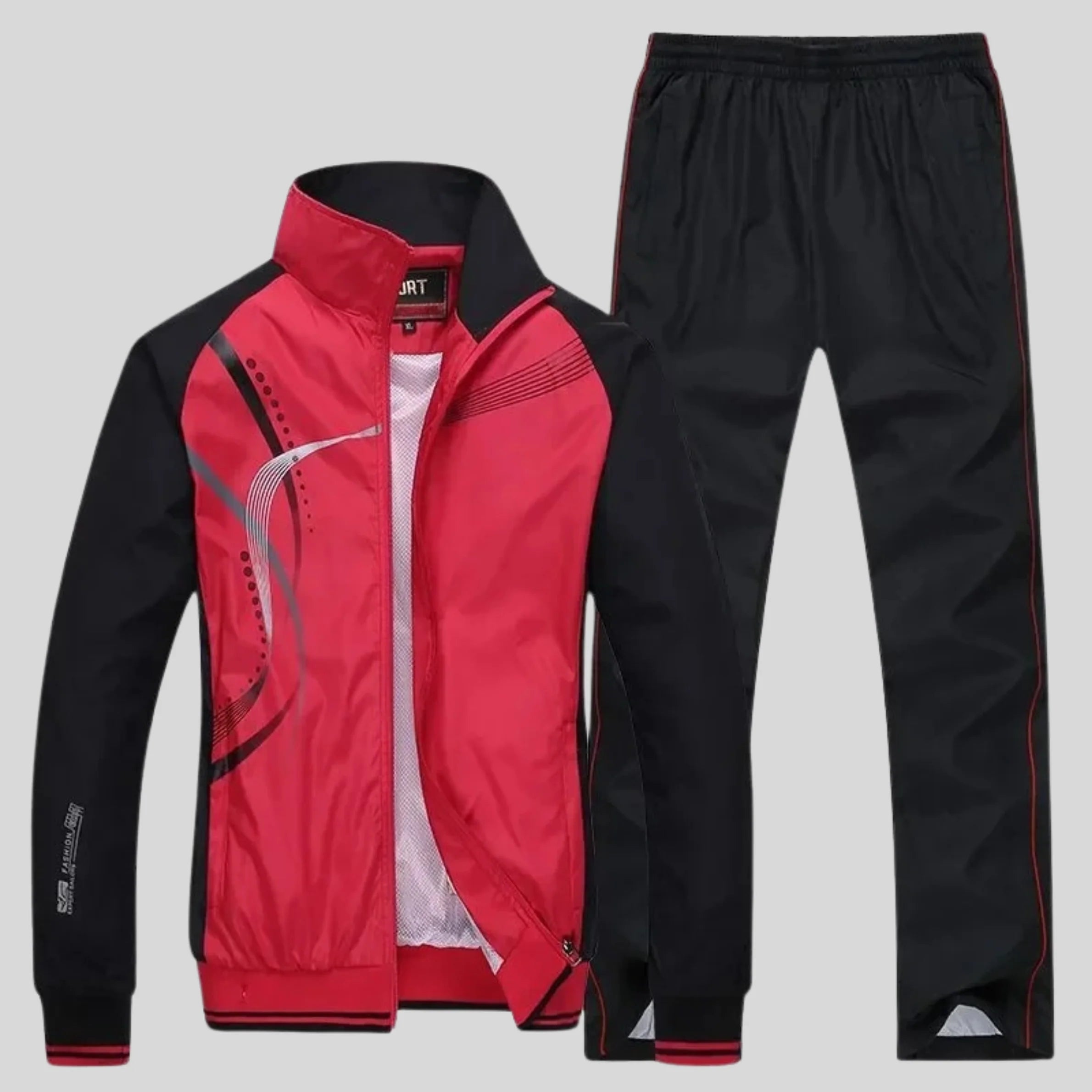 Herren Trainingsset mit Jacke mit Reißverschluss und Hose mit elastischem Bund