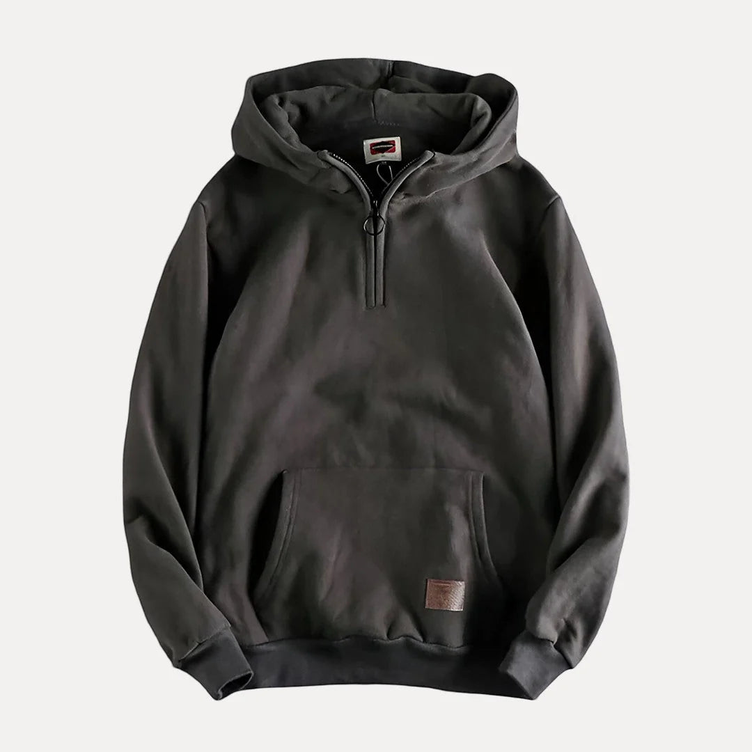 Herren Hoodie mit Halbzipp-Verschluss und Kängurutasche