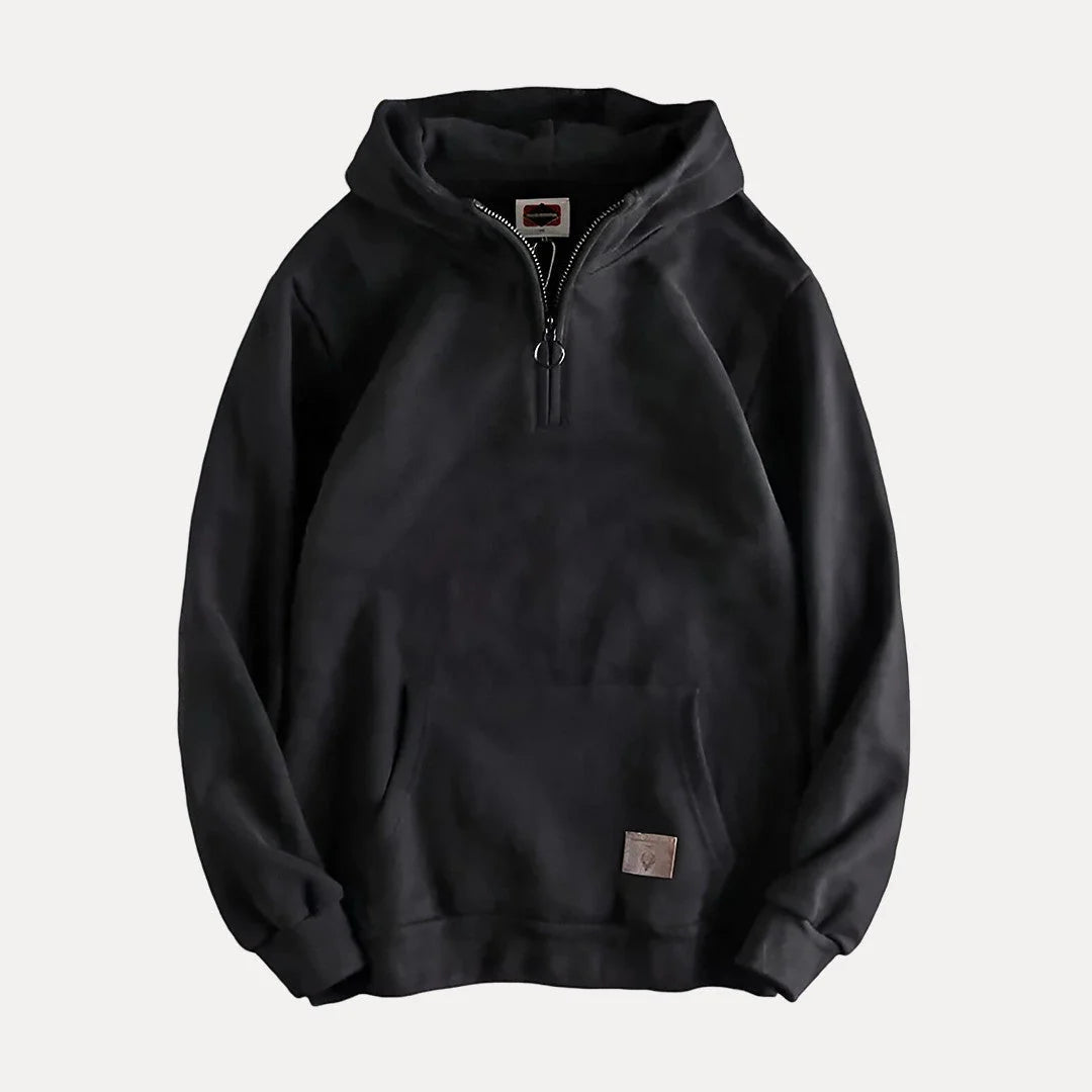Herren Hoodie mit Halbzipp-Verschluss und Kängurutasche