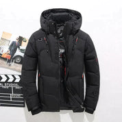 Herren Isolierte Daunenjacke mit Reißverschluss und Knopfverschluss
