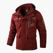 Herren Kapuzenjacke mit Reißverschluss und mehreren Taschen
