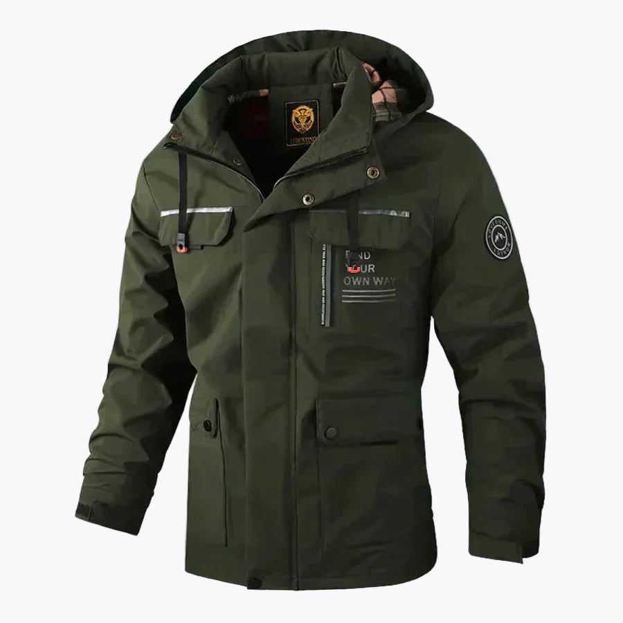 Herren Kapuzenjacke mit Reißverschluss und mehreren Taschen