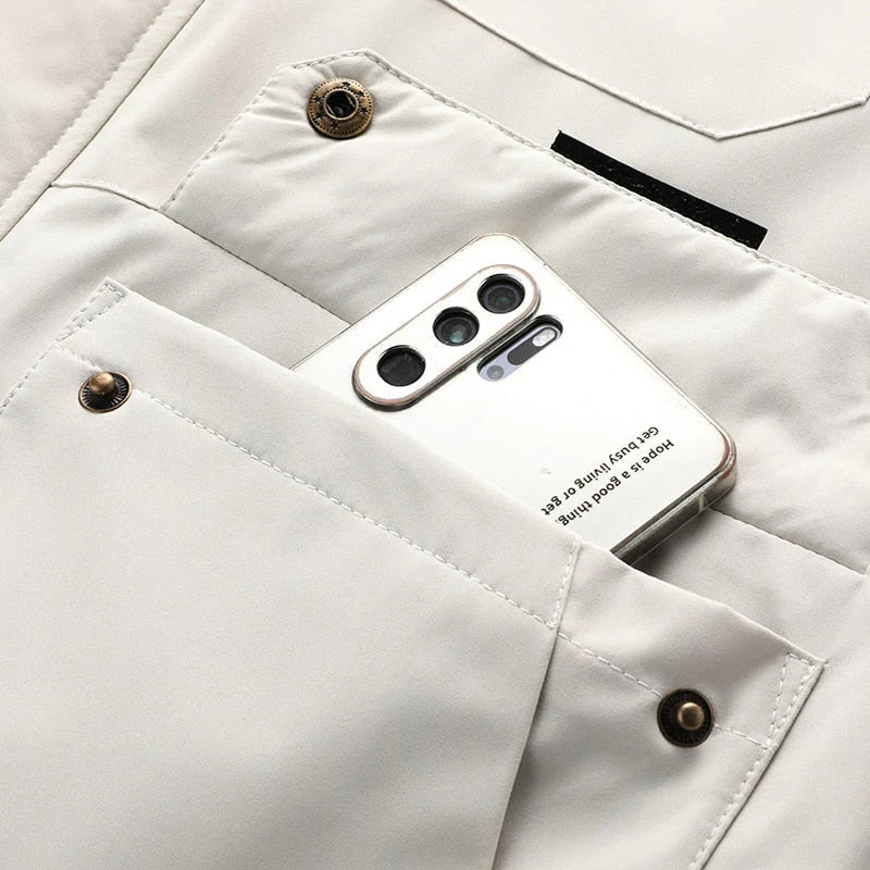 Herren Kapuzenjacke mit Reißverschluss und mehreren Taschen