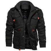 Herren Militärjacke mit mehreren Taschen und verstellbaren Kordeln