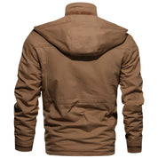 Herren Militärjacke mit mehreren Taschen und verstellbaren Kordeln