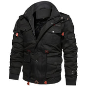Herren Militärjacke mit mehreren Taschen und verstellbaren Kordeln