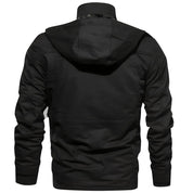 Herren Militärjacke mit mehreren Taschen und verstellbaren Kordeln