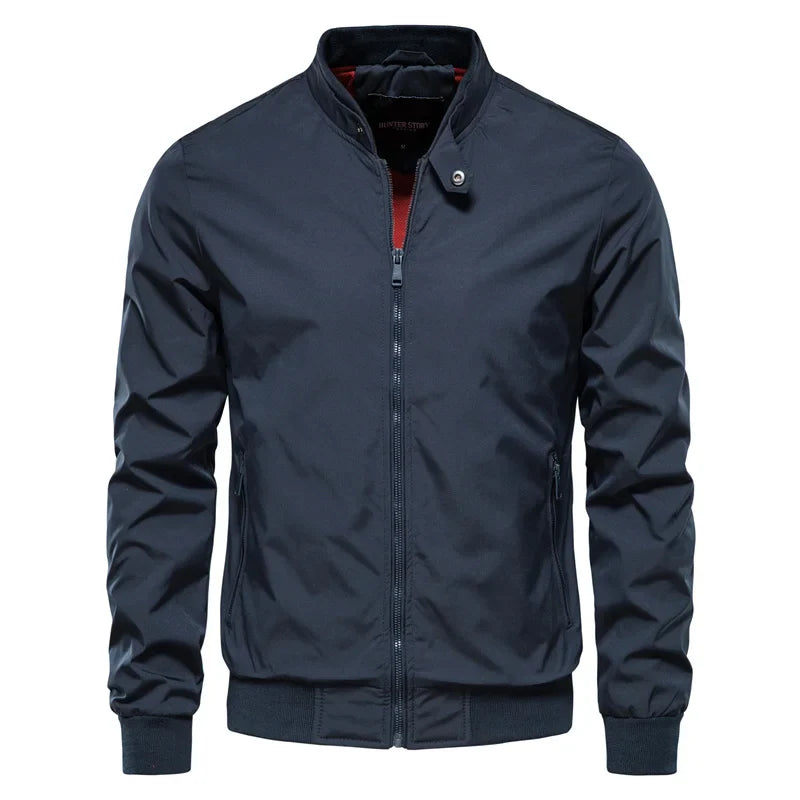Herren Reißverschlussjacke mit Stehkragen und Seitentaschen