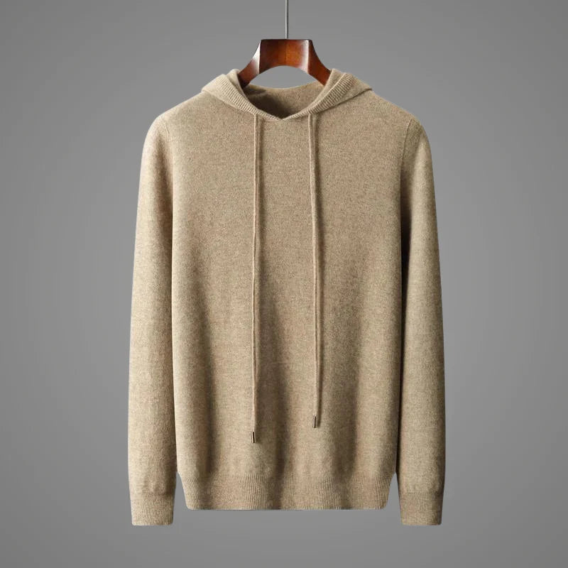 Herren Ripp Hoodie mit verstellbaren Kordeln und langen Ärmeln
