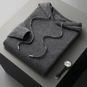 Herren Ripp Hoodie mit verstellbaren Kordeln und langen Ärmeln